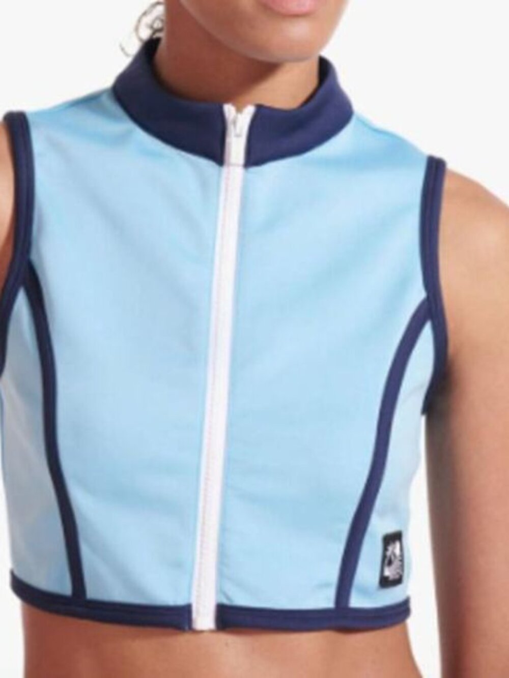 New Balance x Staud Neoprene Alaskan Blue Crop Top M